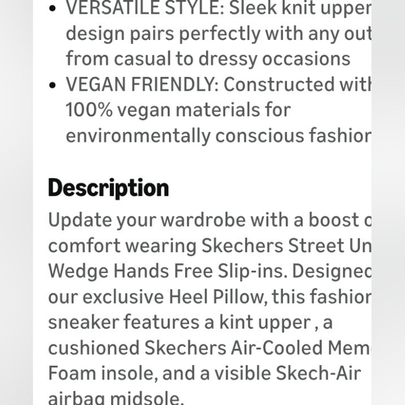 New Skechers Womens Uno Wedge - Kickin' Knit Hands Free Slip-ins Sneakers Black - Picture 7 of 16